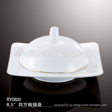 Platos de cerámica blanca de Hotel &amp; Restaurant, Placas de fuente, placas de sopa de porcelana al por mayor